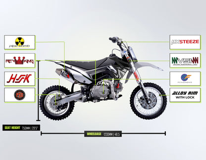 Thumpstar TSB125 schakel met E-start